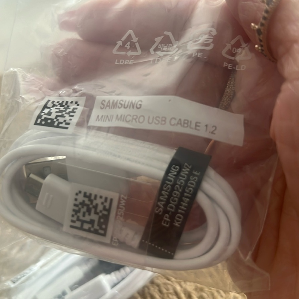 SAMSUNG MINI MICRO USB CABLES 1.2 FAST CHARGER ADAPTIVE AND USB CONNECTOR